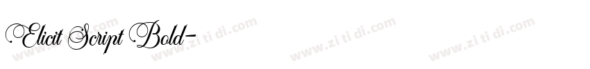 Elicit Script Bold字体转换